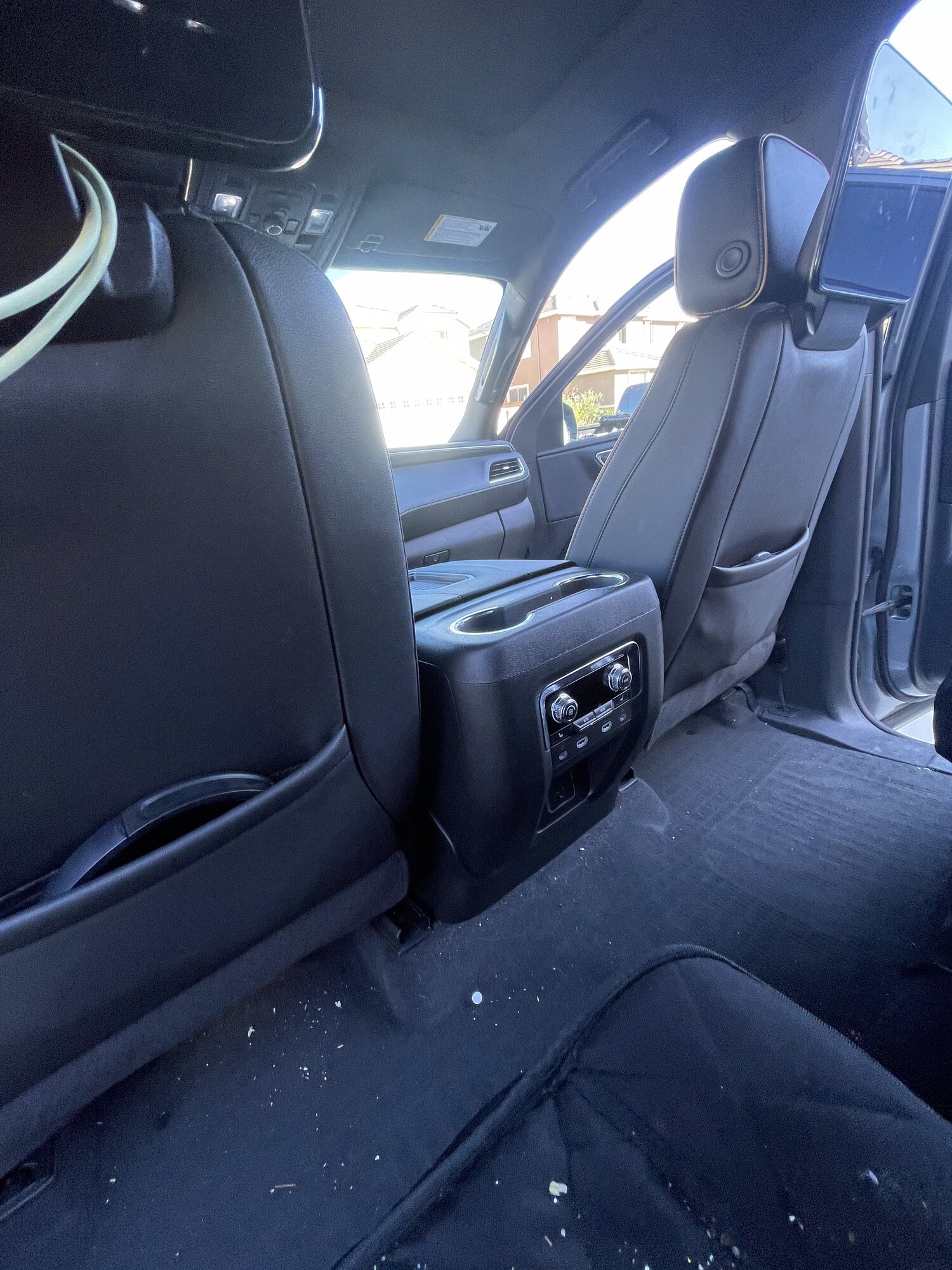 Interior rear seating area before detailing