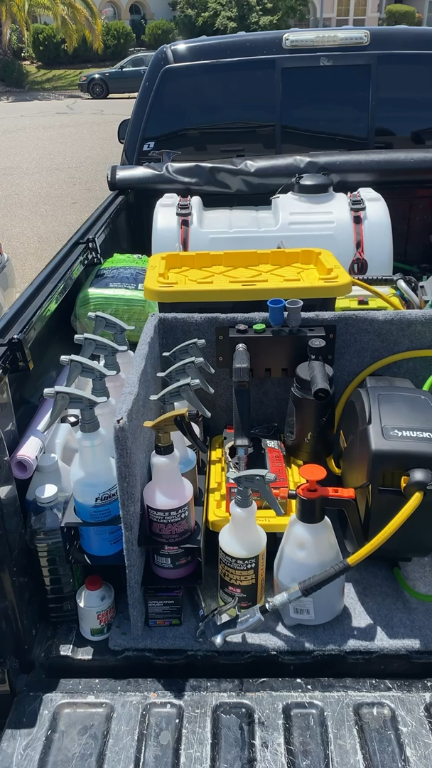 Diamond Cut Detailing mobile truck-bed setup